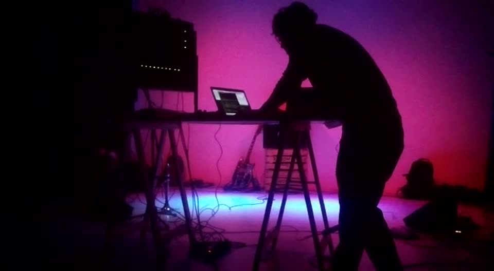 Video still from a small-speaker sound installation